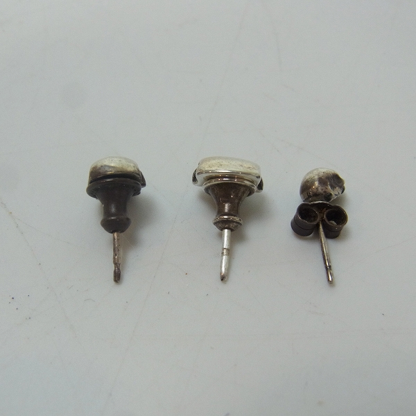 実際に弊社で買取させて頂いたCRAZY PIG DESIGNS/クレイジーピッグ スカル スタッドピアス 3点セットの画像 5枚目