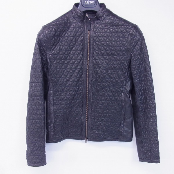 実際に弊社で買取させて頂いたARMANI JEANS/アルマーニジーンズ レザージャケット xxs