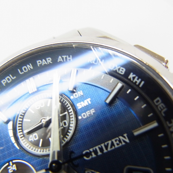 実際に弊社で買取させて頂いたCITIZEN/シチズン アテッサ エコ・ドライブ電波時計 ダイレクトフライト/AT8040-57Lの画像 6枚目