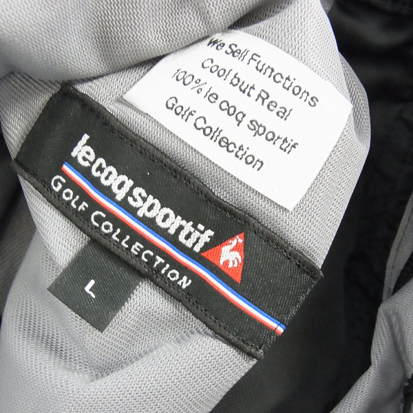 実際に弊社で買取させて頂いたle coq sportif/ルコック ゴルフウェア ナイロン 裏打ち パンツ 防寒 裾アジャスター サイズL 2点セットの画像 2枚目
