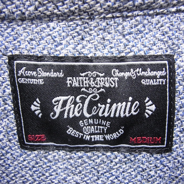 実際に弊社で買取させて頂いたTHE CRIMIE/クライミー  ワンポイントロゴ刺繍 ロングスリーブシャツ Mの画像 2枚目