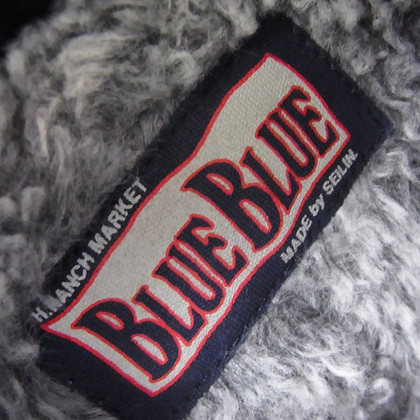 実際に弊社で買取させて頂いたBLUE BLUE/ブルーブルー シングル Ｐコート ブラック Mの画像 2枚目