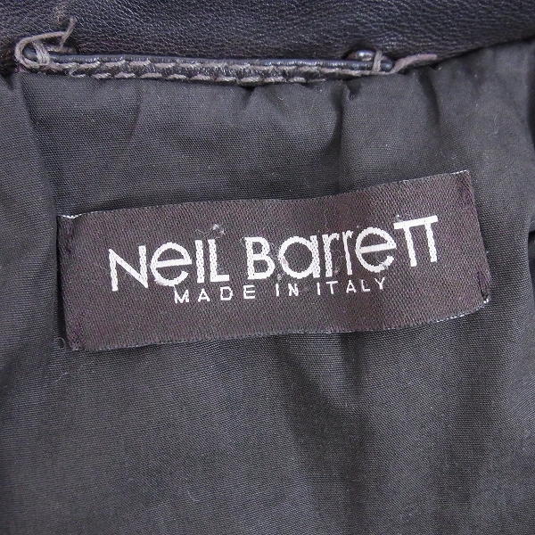 実際に弊社で買取させて頂いたNeil Barrett/ニールバレット バッファローレザージャケット XSの画像 2枚目
