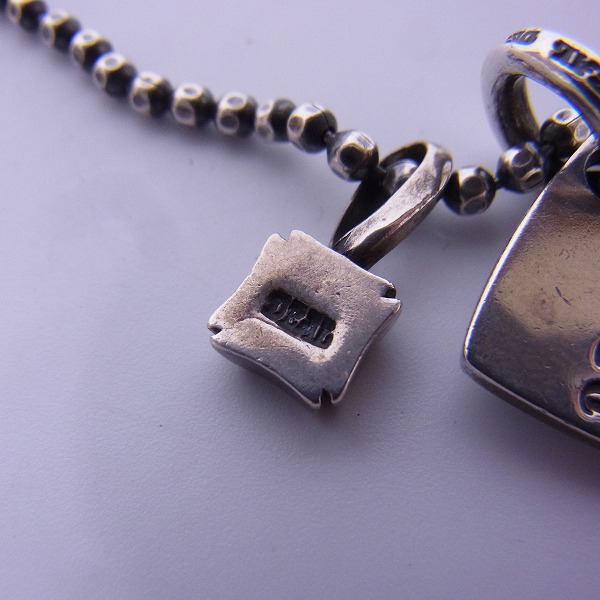 実際に弊社で買取させて頂いたDEAL DESIGN/ディールデザイン ブラックロックチェーン/ギターピックペンダント/クロスチャームの画像 3枚目