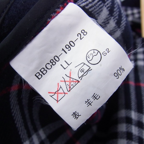 実際に弊社で買取させて頂いたBURBERRY LONDON/バーバリーロンドン カシミア混 ダッフルコート/LLの画像 4枚目