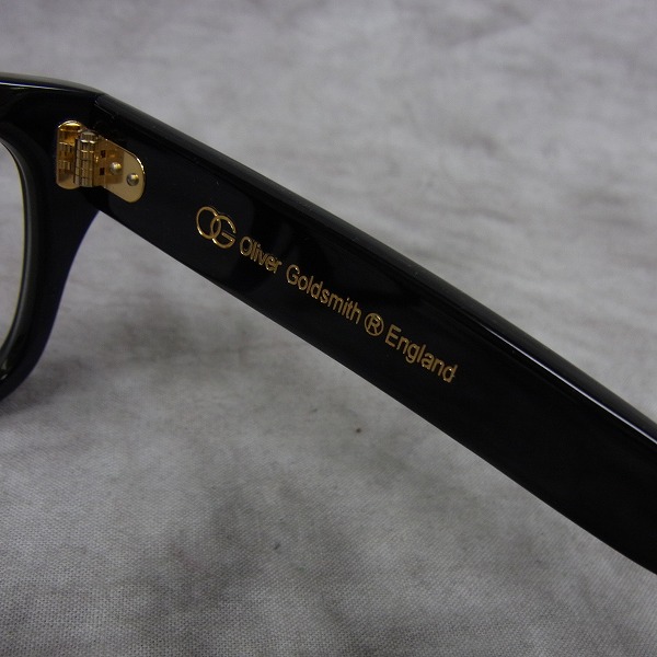 実際に弊社で買取させて頂いたOLIVER GOLDSMITH/オリバー ゴールドスミス CONSUL-s 黒縁 メガネフレームの画像 4枚目