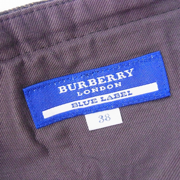 実際に弊社で買取させて頂いたBURBERRY LONDON BLUE LABEL/バーバリー ボーダーウール混スカート/38の画像 2枚目