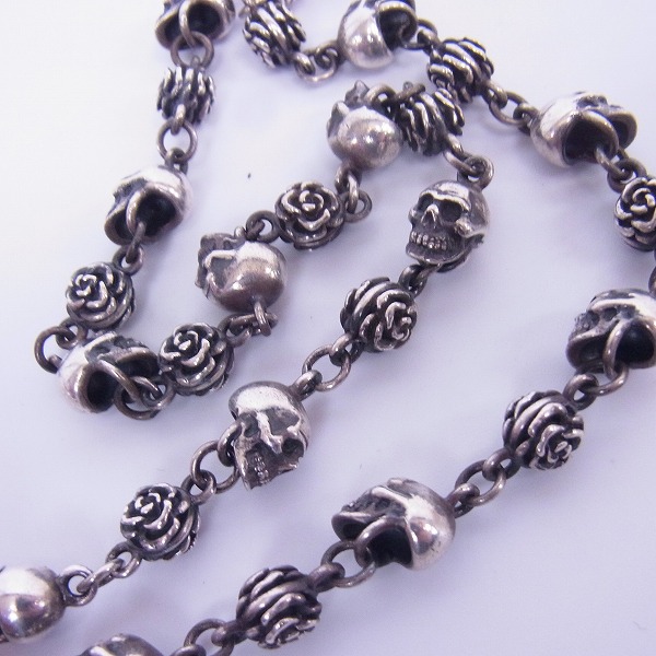 実際に弊社で買取させて頂いたDEAL DESIGN/ディールデザイン スカルズ＆ローゼスチェーン Mの画像 2枚目