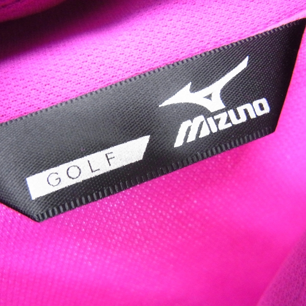 実際に弊社で買取させて頂いた【未使用】MIZUNO/ミズノ ゴルフウェア 半袖 プルオーバーシャツ ホワイト/ピンク Lサイズ 2点セットの画像 2枚目