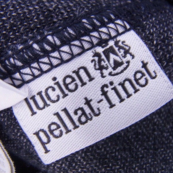 実際に弊社で買取させて頂いたlucien pellat-finet/ルシアンペラフィネ カシミヤ混 ジップアップパーカー バックスカル/Mの画像 2枚目