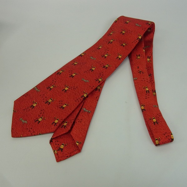 実際に弊社で買取させて頂いたBVLGARI/ブルガリ ネクタイ レッド/柄の画像 1枚目