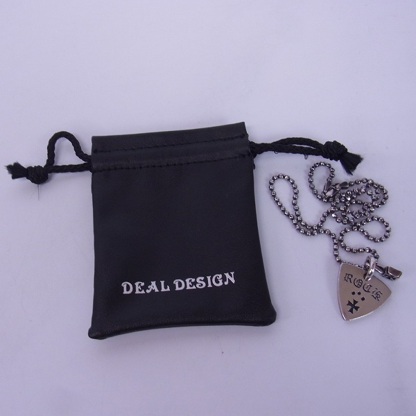 実際に弊社で買取させて頂いたDEAL DESIGN/ディールデザイン ブラックロックチェーン/ギターピックペンダント/クロスチャームの画像 7枚目