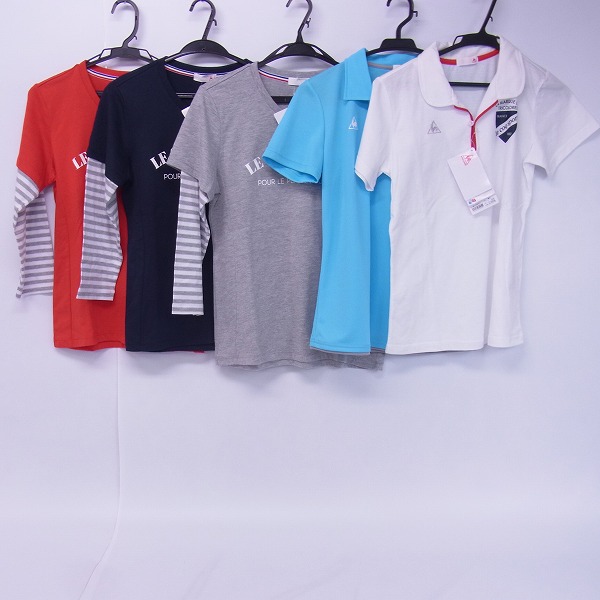 実際に弊社で買取させて頂いた【未使用】le coq sportif/ルコックスポルティフ トレーニングシャツ/Tシャツ  L/O 5点セット