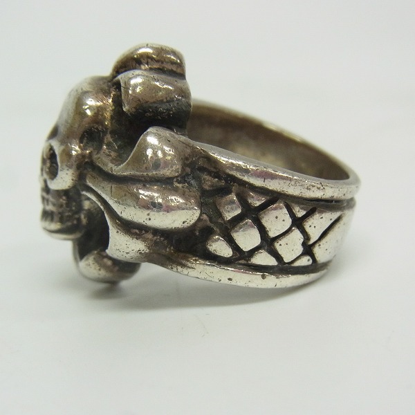 実際に弊社で買取させて頂いた【ギャラ付】A&G/エーアンドジー スカル×クロス リング 11号の画像 1枚目