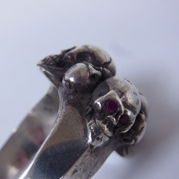 実際に弊社で買取させて頂いたSTANLEYGUESS/スタンリーゲス  スカルパイルリング/ミディアム w/ストーンアイズの画像 3枚目