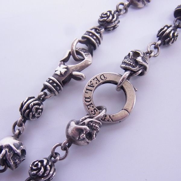 実際に弊社で買取させて頂いたDEAL DESIGN/ディールデザイン スカルズ＆ローゼスチェーン Mの画像 1枚目