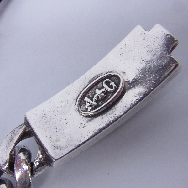 実際に弊社で買取させて頂いた【ギャラ付き】A&G/エーアンドジー 3スカル IDブレスレット SVの画像 3枚目