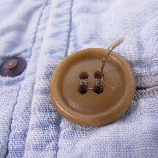 実際に弊社で買取させて頂いたBLUE BLUE/ブルーブルー 裏地チェック柄 ワークベスト 2の画像 3枚目