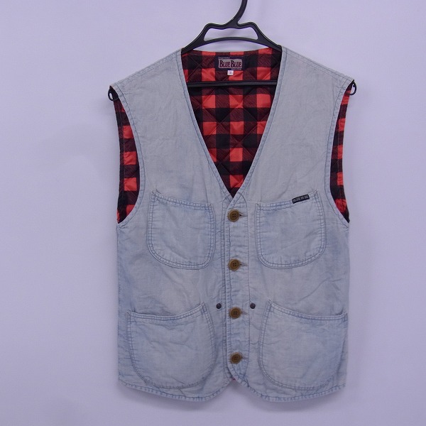 実際に弊社で買取させて頂いたBLUE BLUE/ブルーブルー 裏地チェック柄 ワークベスト 2