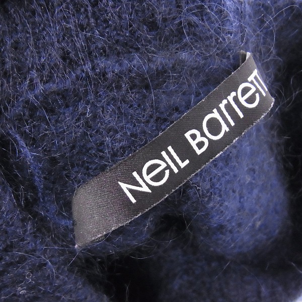 実際に弊社で買取させて頂いたNeil Barrett/ニールバレット モヘア混 ウールニットセーター スキニーフィット BMA74 7613/XSの画像 2枚目