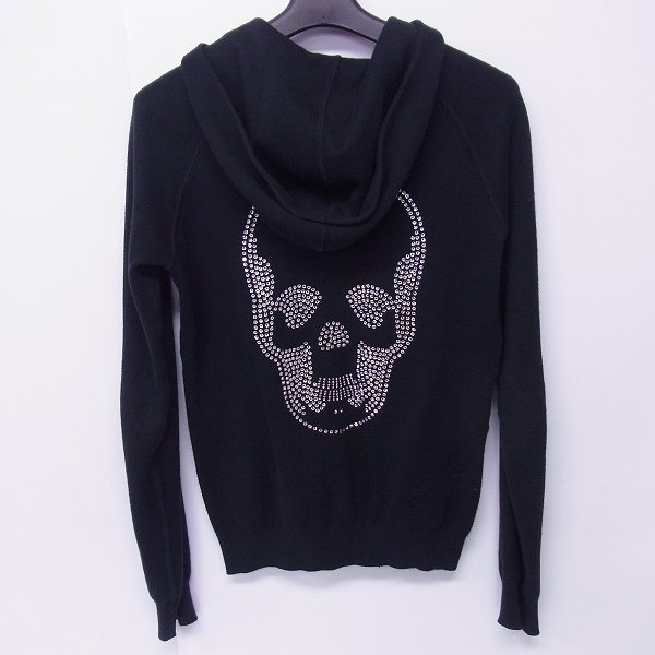 実際に弊社で買取させて頂いたlucien pellat-finet/ルシアンペラフィネ バックスワロスカル ジップパーカー Sの画像 1枚目