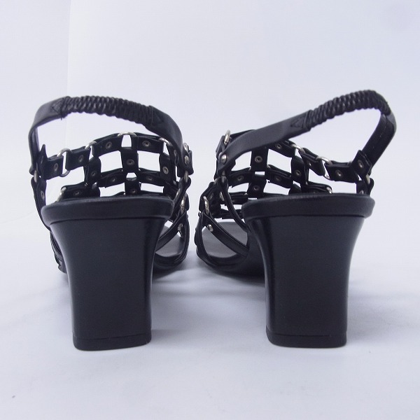 実際に弊社で買取させて頂いたHYSTERICS/ヒステリックス レザー編み込み/スタッズ サンダル /Mの画像 1枚目