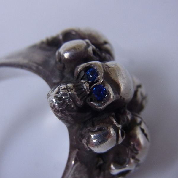 実際に弊社で買取させて頂いたSTANLEYGUESS/スタンリーゲス  スカルパイルリング/ミディアム w/ストーンアイズの画像 4枚目