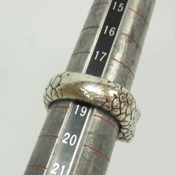 実際に弊社で買取させて頂いた【ギャラ付】A&G/エーアンドジー  VIPER/バイパー スネーク クロス リング 18.5号の画像 6枚目