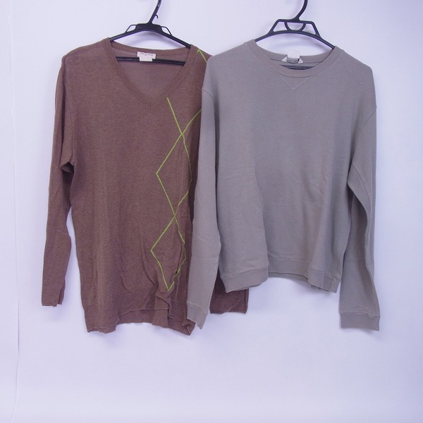 実際に弊社で買取させて頂いたDries Van Noten/ドリスヴァンノッテン Vネック/クルーネック 長袖シャツ M/L２点セット