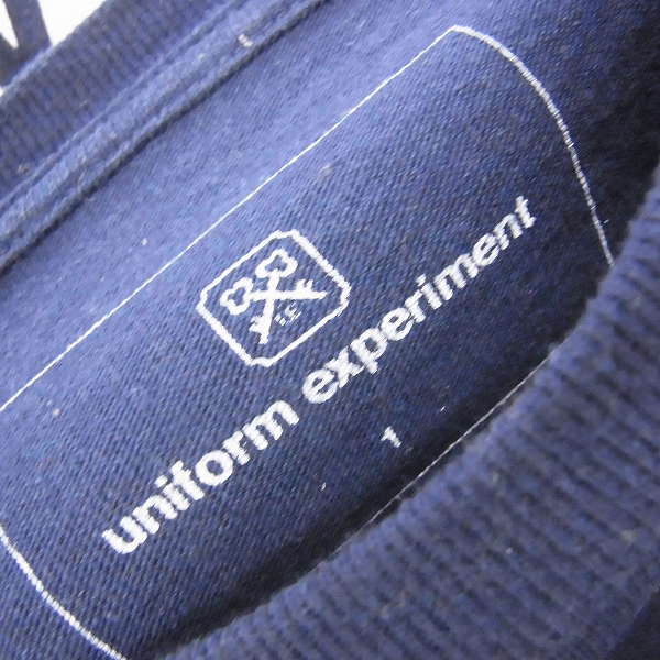 実際に弊社で買取させて頂いたUNIFORM EXPERIMENT/ユニフォームエクスペリメント 17AW L/S BOX BANNER TEE/ボックスバナーTシャツ UE-178076/1の画像 2枚目