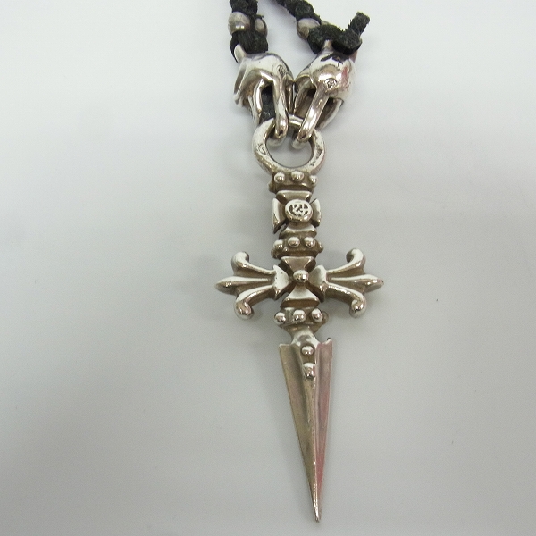 実際に弊社で買取させて頂いたTRAVIS WALKER/トラヴィス ワーカー クロスダガーw/2スカルｗ/ブレイデッドレザーネックレスｗ/Tバーの画像 2枚目