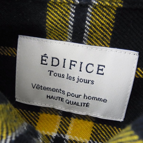 実際に弊社で買取させて頂いたEDIFICE/エディフィス チェック/コットン/リネン シャツ 44 2点セットの画像 2枚目