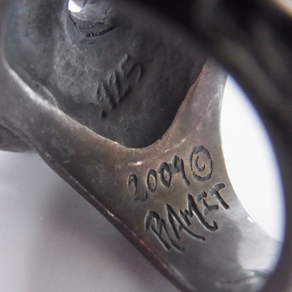 実際に弊社で買取させて頂いたTRAVIS WALKER/トラヴィスワーカー 2009 カスタム ラムホーンスカルリングの画像 4枚目