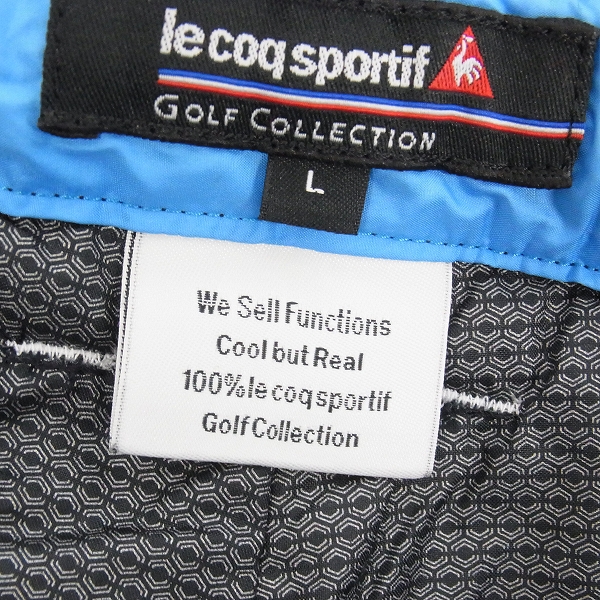 実際に弊社で買取させて頂いたle coq sportif/ルコック ゴルフウェア 中綿ナイロン パンツ 防寒 裾アジャスター ライトグレー/ネイビー L 2点セットの画像 3枚目