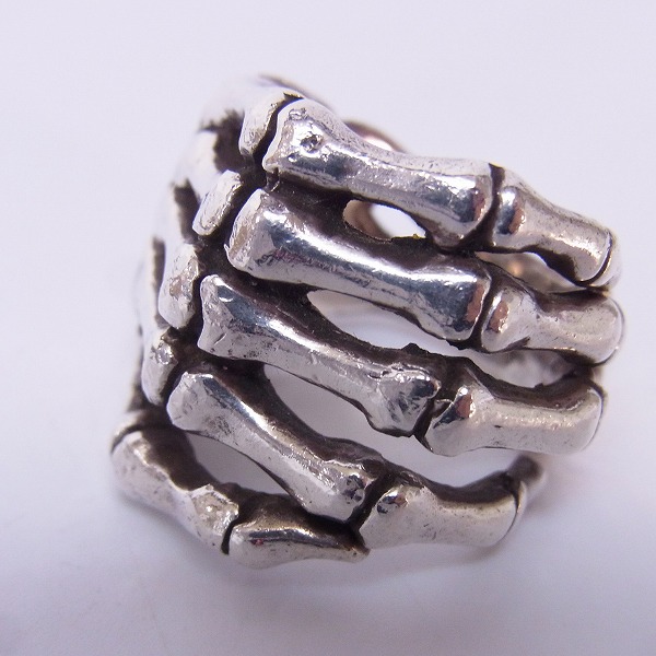 実際に弊社で買取させて頂いたCRAZY PIG/クレイジーピッグ BONE HAND/ボーンハンド リング 17号