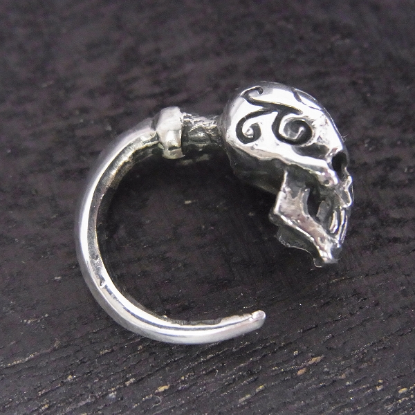 実際に弊社で買取させて頂いた【ギャラ付】CRAZY PIG/クレイジーピッグ トライバルスカルフープ ピアス #512の画像 2枚目