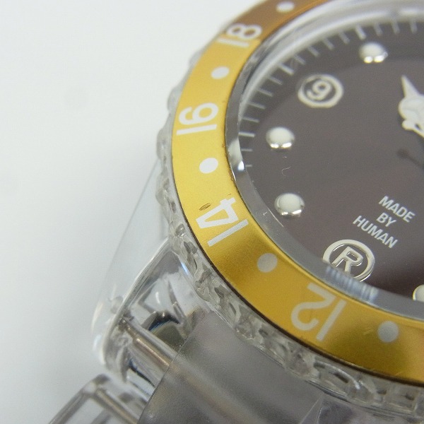 BAPEX/ペイペックス by A BATHING APE サルマリーナ 腕時計 金茶【動作