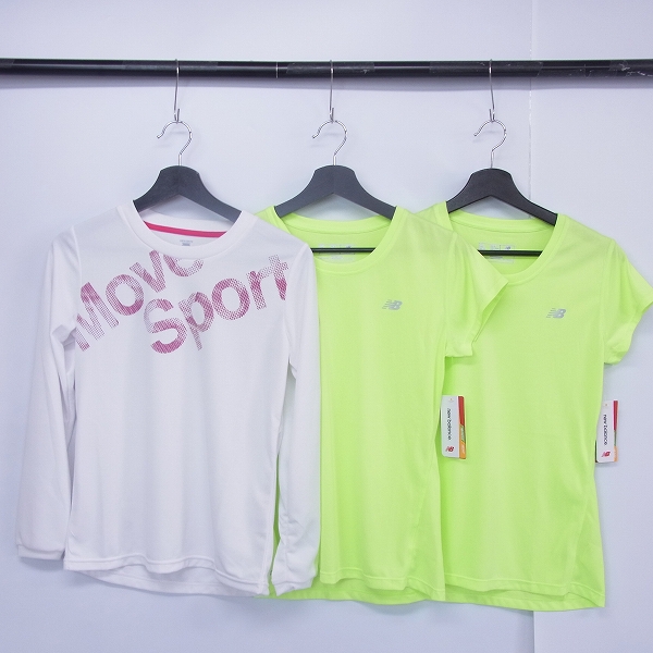 実際に弊社で買取させて頂いた【未使用】le coq sportif/new balance/DESCENTE レディース 半袖/長袖 トレーニングシャツ M/7点セットの画像 1枚目