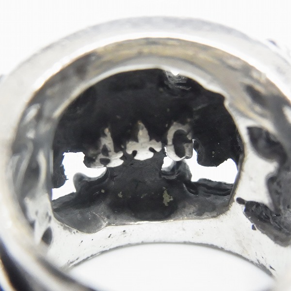 実際に弊社で買取させて頂いた【ギャラ付】A&G/エーアンドジー スカルオンクロス リング 16号の画像 4枚目