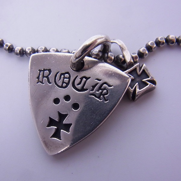 実際に弊社で買取させて頂いたDEAL DESIGN/ディールデザイン ブラックロックチェーン/ギターピックペンダント/クロスチャームの画像 1枚目