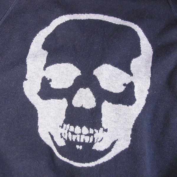 実際に弊社で買取させて頂いたlucien pellat-finet/ルシアンペラフィネ カシミヤ混 ジップアップパーカー バックスカル/Mの画像 5枚目