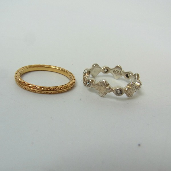 実際に弊社で買取させて頂いたLoreeRodkin/ローリーロドキン 18K リーフカットデザインバンドリング等 2点セットの画像 1枚目