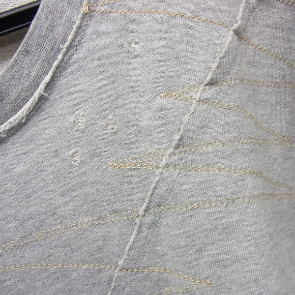 実際に弊社で買取させて頂いたARMANI EXCHANGE/アルマーニ エスクチェンジ ステッチ/ダメージ加工/スウェットカットソー/XLの画像 7枚目