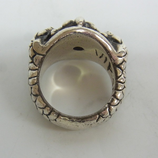 実際に弊社で買取させて頂いた【ギャラ付】A&G/エーアンドジー  VIPER/バイパー スネーク クロス リング 18.5号の画像 3枚目