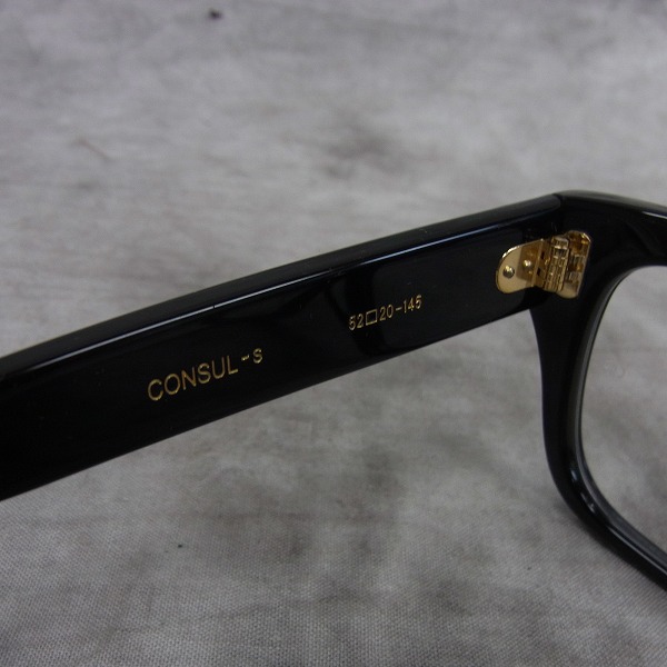 実際に弊社で買取させて頂いたOLIVER GOLDSMITH/オリバー ゴールドスミス CONSUL-s 黒縁 メガネフレームの画像 5枚目