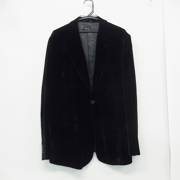 実際に弊社で買取させて頂いたGIORGIO ARMANI/ジョルジオアルマーニ　ベルベット地 1Bテーラードジャケット ストライプ/50