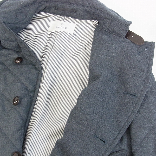 実際に弊社で買取させて頂いたEDIFICE/エディフィス キルティング/ウールコート 44 の画像 5枚目