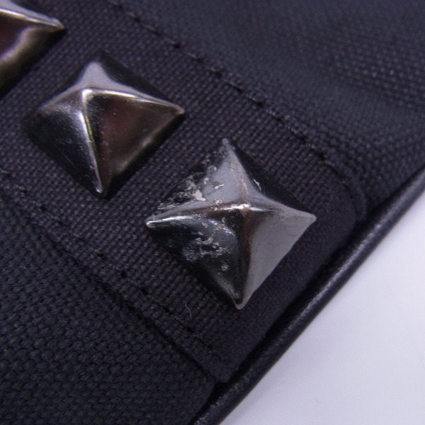 実際に弊社で買取させて頂いたHYSTERICS/ヒステリックス キャンバス×レザー スタッズハンドバッグの画像 7枚目