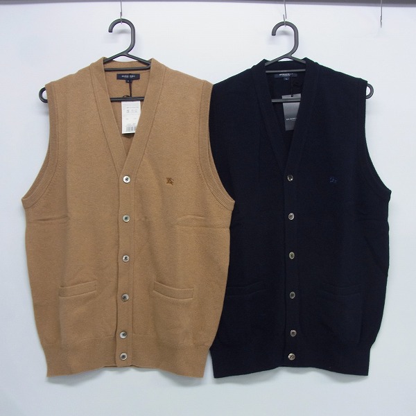 実際に弊社で買取させて頂いたBURBERRY LONDON/バーバリーロンドン ウールニットカーディガン/L 2点セット