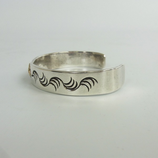 実際に弊社で買取させて頂いたARIZONA FREEDOM/アリゾナフリーダム 12mm K18+SV925 太陽神 唐草 バングルの画像 1枚目